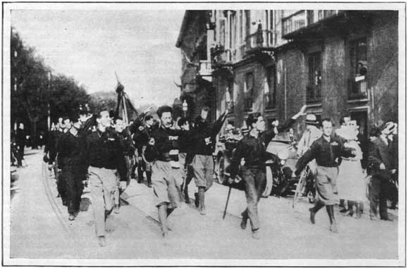 Fascisti Marching in Milan